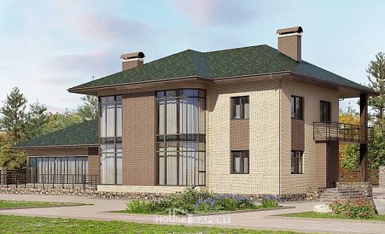 305-003-П Проект двухэтажного дома, современный домик из пеноблока Котельнич | Проекты домов от House Expert
