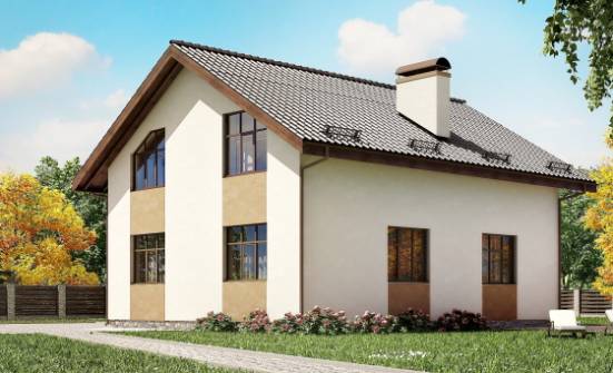 170-002-П Проект двухэтажного дома с мансардным этажом, бюджетный коттедж из пеноблока Котельнич | Проекты домов от House Expert