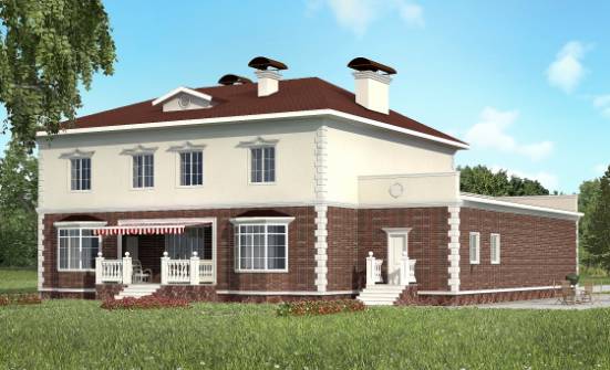 380-001-Л Проект двухэтажного дома, гараж, красивый загородный дом из кирпича Вятские Поляны | Проекты домов от House Expert
