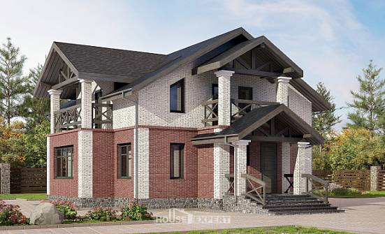 160-014-Л Проект двухэтажного дома, небольшой домик из пеноблока Вятские Поляны | Проекты домов от House Expert