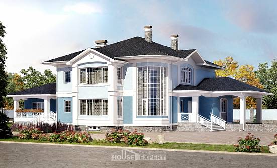 620-001-П Проект трехэтажного дома, гараж, уютный загородный дом из теплоблока Советск | Проекты домов от House Expert
