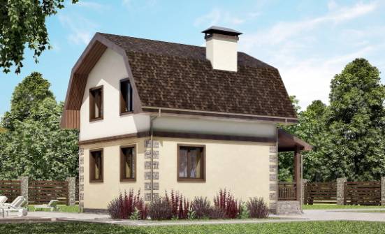 070-004-П Проект двухэтажного дома мансардой, маленький загородный дом из теплоблока Советск | Проекты домов от House Expert