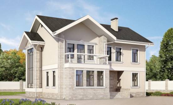 170-008-Л Проект двухэтажного дома, доступный коттедж из пеноблока Советск | Проекты домов от House Expert