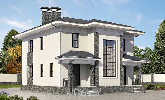 155-011-П Проект двухэтажного дома, бюджетный домик из теплоблока Котельнич | Проекты домов от House Expert