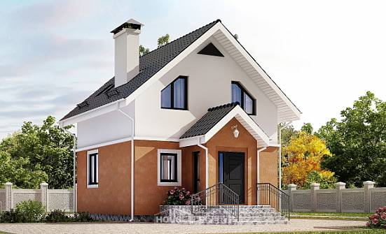 070-001-Л Проект двухэтажного дома мансардой, миниатюрный домик из пеноблока Советск | Проекты домов от House Expert