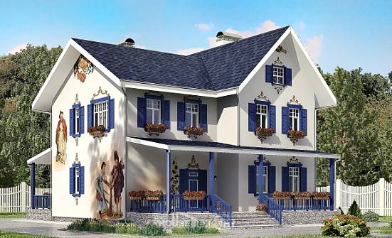 180-003-П Проект двухэтажного дома, современный коттедж из кирпича Кирово-Чепецк | Проекты домов от House Expert