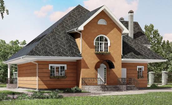 310-001-П Проект двухэтажного дома с мансардой, современный домик из пеноблока Вятские Поляны | Проекты домов от House Expert