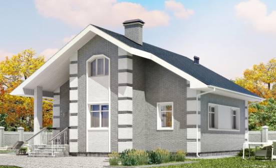 115-001-Л Проект двухэтажного дома с мансардой, недорогой домик из арболита Советск | Проекты домов от House Expert