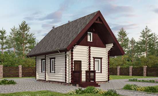 035-001-Л Проект бани из бревен Киров | Проекты одноэтажных домов от House Expert