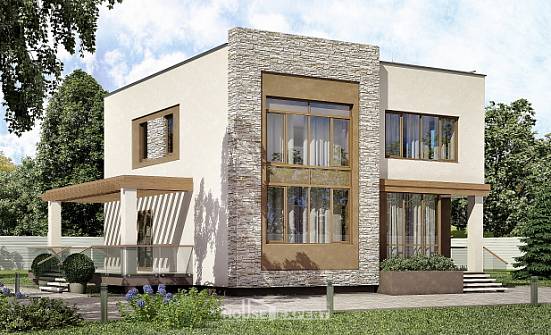185-001-П Проект двухэтажного дома, уютный домик из блока Вятские Поляны | Проекты домов от House Expert