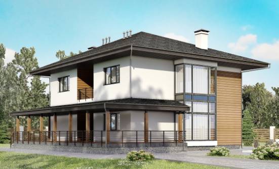 245-001-П Проект двухэтажного дома, уютный загородный дом из поризованных блоков Советск | Проекты домов от House Expert