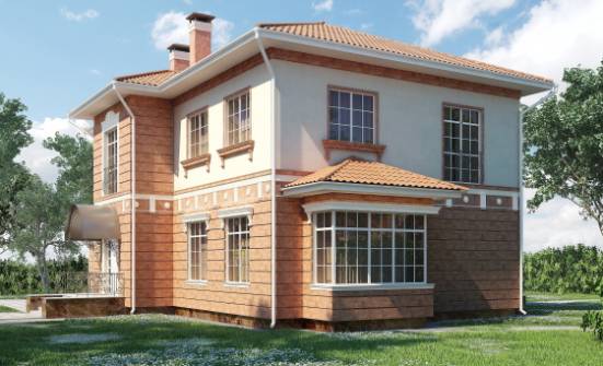 285-001-Л Проект двухэтажного дома, гараж, большой коттедж из кирпича Кирово-Чепецк | Проекты домов от House Expert
