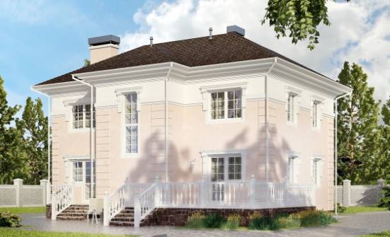 155-005-Л Проект двухэтажного дома, простой загородный дом из блока Котельнич | Проекты домов от House Expert