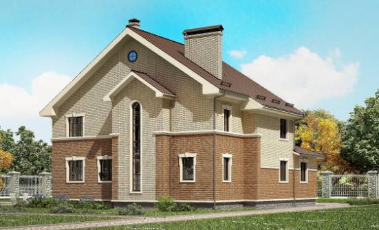 300-004-Л Проект двухэтажного дома, классический загородный дом из пеноблока Советск | Проекты домов от House Expert