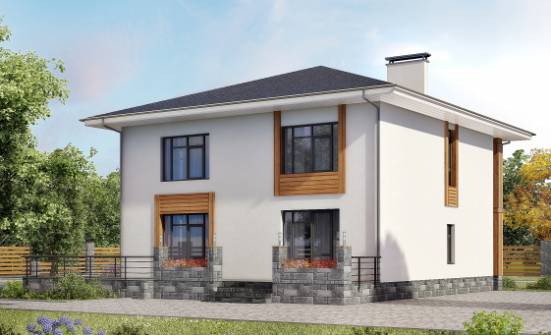 180-015-П Проект двухэтажного дома, компактный коттедж из газобетона Котельнич | Проекты домов от House Expert