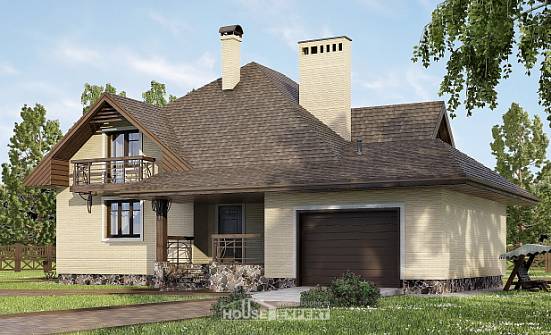 275-003-П Проект двухэтажного дома мансардой, гараж, просторный домик из кирпича Советск | Проекты домов от House Expert