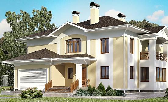 375-002-Л Проект двухэтажного дома и гаражом, уютный домик из кирпича Советск | Проекты домов от House Expert