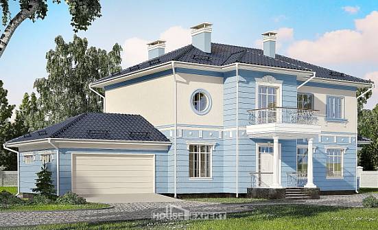 285-003-Л Проект двухэтажного дома, гараж, современный домик из кирпича Вятские Поляны | Проекты домов от House Expert