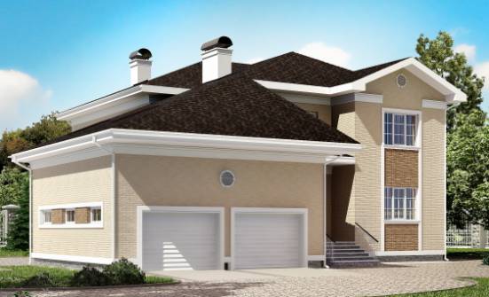 335-001-Л Проект двухэтажного дома и гаражом, огромный дом из кирпича Советск | Проекты домов от House Expert