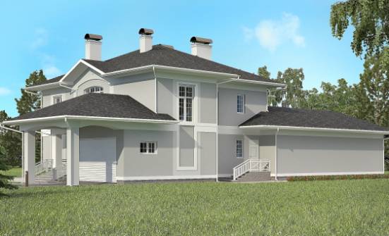 360-001-П Проект двухэтажного дома и гаражом, огромный домик из кирпича Кирово-Чепецк | Проекты домов от House Expert