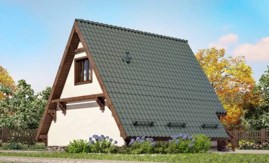 070-003-П Проект двухэтажного дома мансардный этаж, крохотный загородный дом из дерева Советск | Проекты домов от House Expert