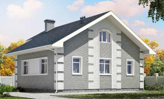 115-001-Л Проект двухэтажного дома с мансардой, недорогой домик из арболита Советск | Проекты домов от House Expert