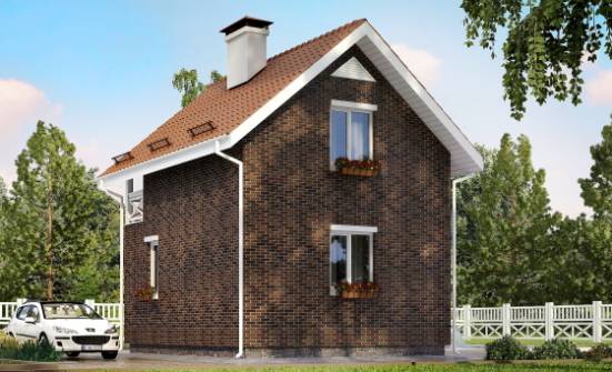 045-001-Л Проект двухэтажного дома мансардный этаж, компактный коттедж из газобетона Котельнич | Проекты домов от House Expert