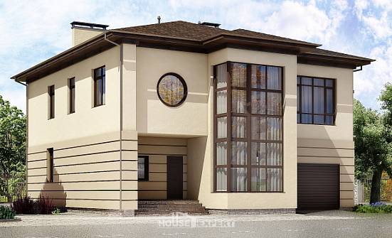 300-006-П Проект двухэтажного дома, гараж, огромный коттедж из кирпича Киров | Проекты домов от House Expert