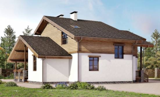210-006-П Проект двухэтажного дома с мансардой, классический коттедж из кирпича Котельнич | Проекты домов от House Expert