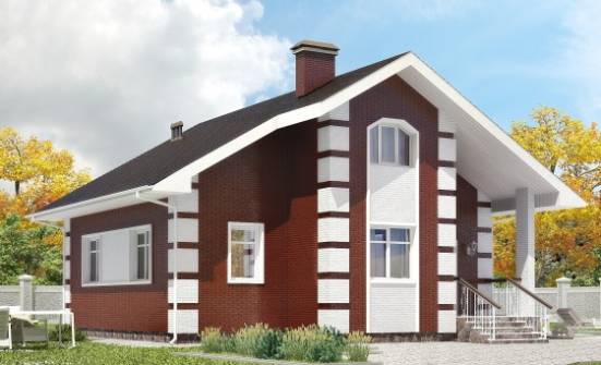 115-001-П Проект двухэтажного дома с мансардой, бюджетный дом из газобетона Котельнич | Проекты домов от House Expert