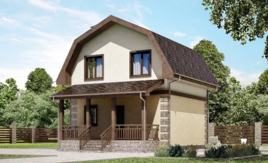 070-004-П Проект двухэтажного дома мансардой, маленький загородный дом из теплоблока Советск | Проекты домов от House Expert