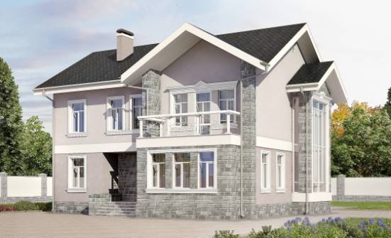 170-008-П Проект двухэтажного дома, доступный дом из газосиликатных блоков Кирово-Чепецк | Проекты домов от House Expert