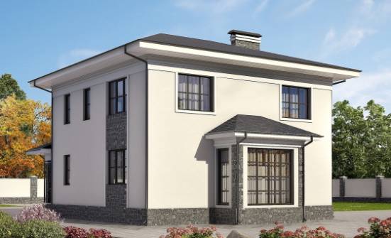 155-011-П Проект двухэтажного дома, бюджетный домик из теплоблока Котельнич | Проекты домов от House Expert