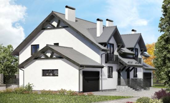290-003-П Проект двухэтажного дома с мансардой, просторный домик из газобетона Советск | Проекты домов от House Expert
