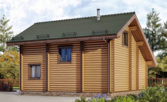 110-005-П Проект двухэтажного дома с мансардой, небольшой коттедж из дерева Советск | Проекты домов от House Expert