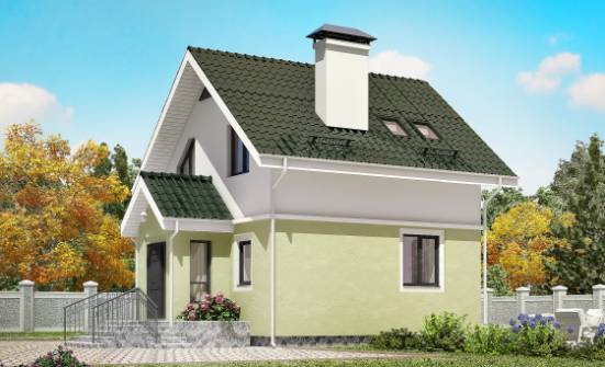 070-001-П Проект двухэтажного дома мансардный этаж, маленький домик из арболита Киров | Проекты домов от House Expert