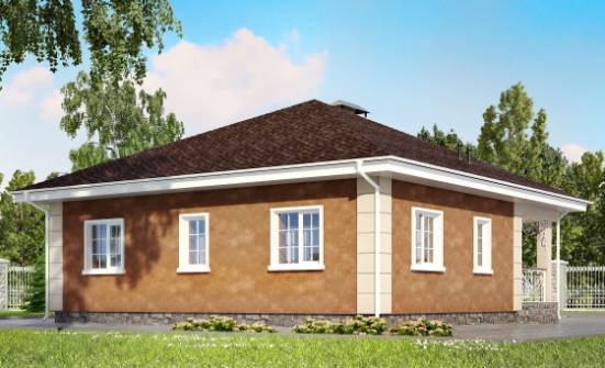 100-001-Л Проект одноэтажного дома, классический дом из теплоблока Котельнич | Проекты домов от House Expert