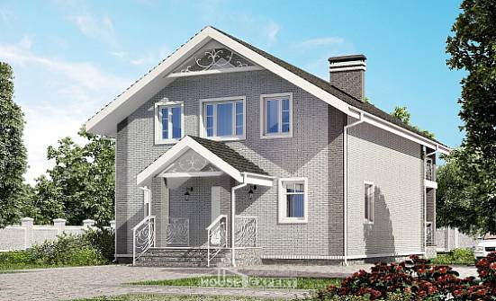 150-007-П Проект двухэтажного дома с мансардным этажом, классический дом из твинблока Киров | Проекты домов от House Expert