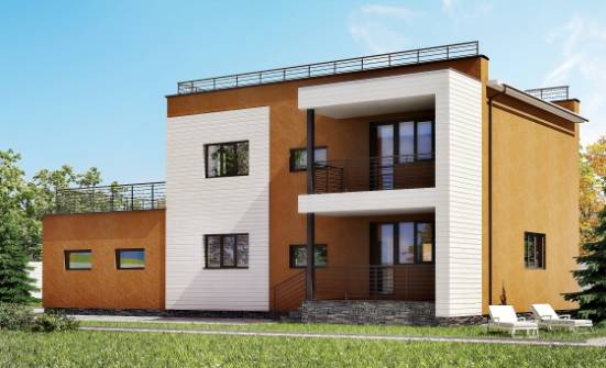 180-012-П Проект двухэтажного дома, гараж, современный дом из кирпича Кирово-Чепецк | Проекты домов от House Expert