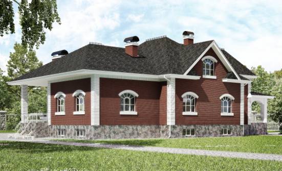 600-001-П Проект трехэтажного дома с мансардой и гаражом, огромный домик из арболита Кирово-Чепецк | Проекты домов от House Expert