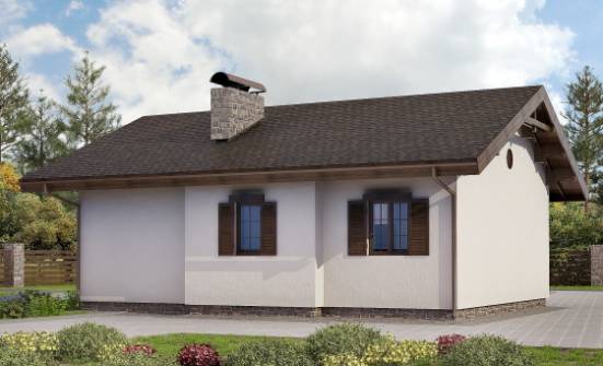 090-002-П Проект одноэтажного дома, простой домик из кирпича Вятские Поляны | Проекты домов от House Expert