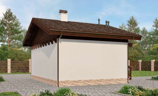 040-003-П Проект бани из арболита Вятские Поляны | Проекты одноэтажных домов от House Expert