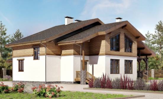 210-006-П Проект двухэтажного дома с мансардой, классический коттедж из кирпича Котельнич | Проекты домов от House Expert