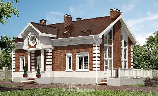 160-009-П Проект двухэтажного дома мансардой, классический коттедж из керамзитобетонных блоков Котельнич | Проекты домов от House Expert