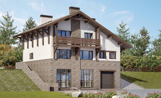 305-002-П Проект трехэтажного дома мансардой, огромный домик из кирпича Вятские Поляны | Проекты домов от House Expert