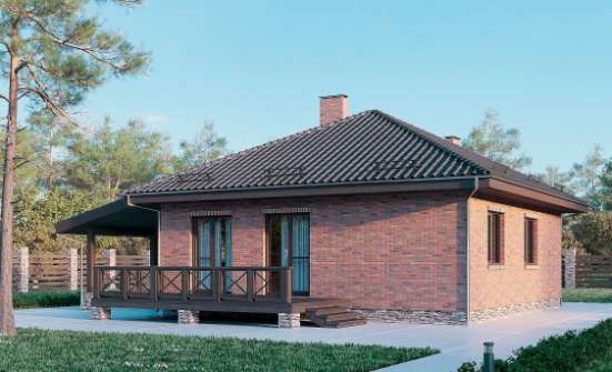 070-006-Л Проект одноэтажного дома, миниатюрный загородный дом из пеноблока Советск | Проекты домов от House Expert
