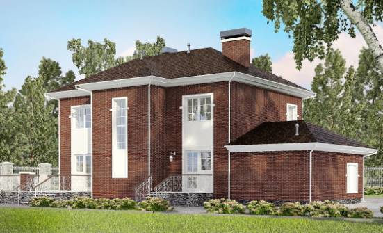 180-006-Л Проект двухэтажного дома, гараж, современный дом из кирпича Советск | Проекты домов от House Expert