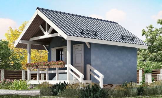 020-001-П Проект одноэтажного дома, современный дом из бревен Советск | Проекты домов от House Expert