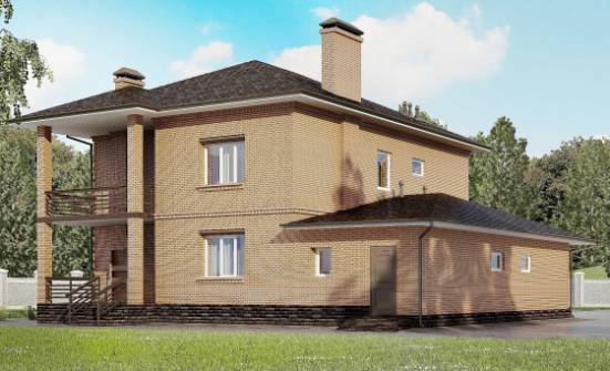 245-003-Л Проект двухэтажного дома и гаражом, современный дом из кирпича Вятские Поляны | Проекты домов от House Expert