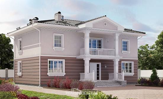 210-005-П Проект двухэтажного дома, современный загородный дом из блока Советск | Проекты домов от House Expert